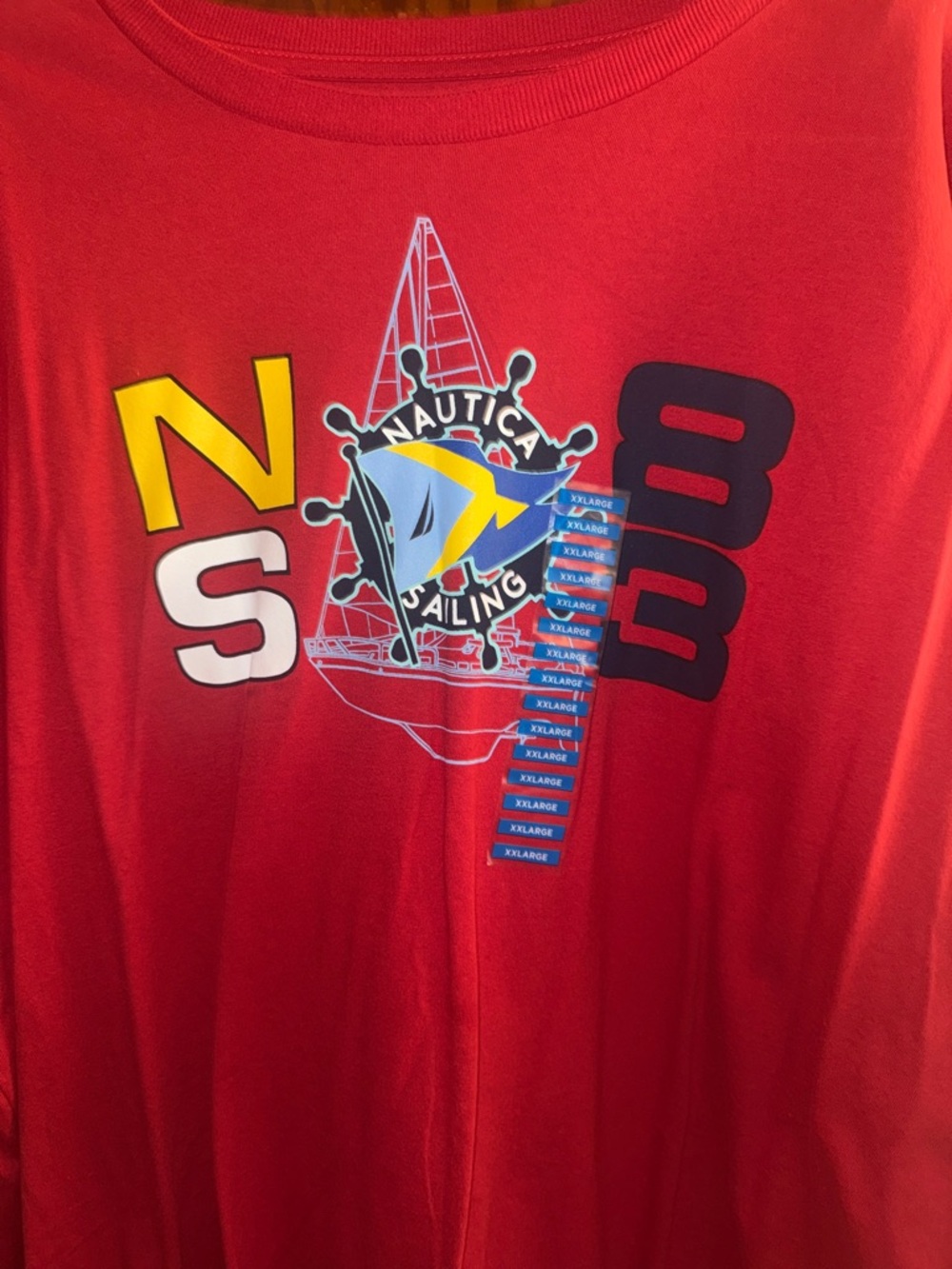 Nautica Red Sailing Graphic T Shirt XXL NWT Logo Tee - Picture 2 of 9